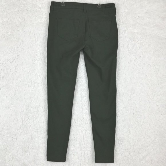 Liverpool Womens Pants Skinny Ankle Stretch Green Faux Pockets Mid Rise 6 - Picture 2 of 16